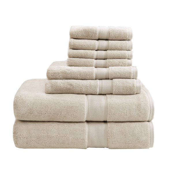 Madison Park Signature 800GSM 100 Cotton 8 Piece Towel Set & Reviews Wayfair